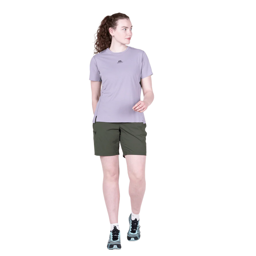 Mountain Equipment Dynamo Women's Short in Buckthorn - back view showing zipped rear pocket