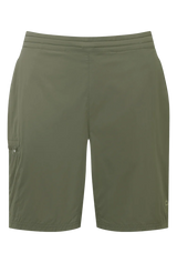 Mountain Equipment Dynamo Women's Short in Buckthorn - front view showing stretch waistband and hand pockets