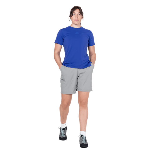 Mountain Equipment Dynamo Women's Short in Tufa - back view showing zipped rear pocket