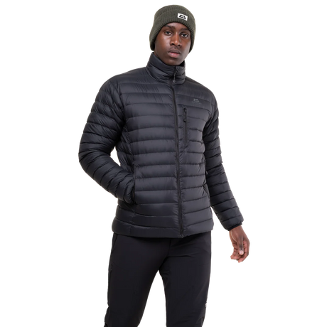 Zipped chest pocket detail on Mountain Equipment Earthrise Men's Jacket in Black