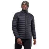 Two-way YKK moulded centre front zip detail on Mountain Equipment Earthrise Men's Jacket in Black