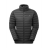 Mountain Equipment Earthrise Women's Jacket in Black - front view showing 100% recycled down insulation and stitch-through baffle construction