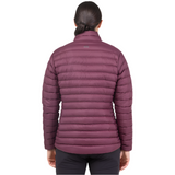 Mountain Equipment Earthrise Women's Jacket in Raisin - back view showing fit and recycled down insulation