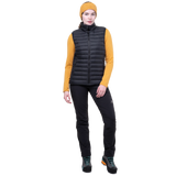 Two-way YKK moulded centre front zip detail on Mountain Equipment Earthrise Women's Vest in Black