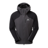 Mountain Equipment Frontier Men's Jacket in Anvil Grey/Black - back view showing articulated pre-shaped sleeves