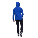 Zipped chest pocket detail on Mountain Equipment Frontier Women's Jacket in Clematis
