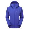Mountain Equipment Frontier Women's Jacket in Clematis - back view showing articulated pre-shaped sleeves