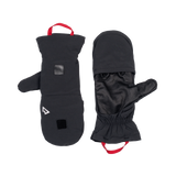 Mountain Equipment G2 Alpine Combi Mitt in Black/Black - back view showing EXOLITE XP softshell fabric
