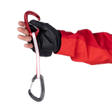 Fold-over thumb design on Mountain Equipment G2 Alpine Combi Mitt in Black/Black for enhanced dexterity