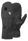 Mountain Equipment G2 Alpine Combi Mitt in Black/Black - mitt closed showing fold-over design