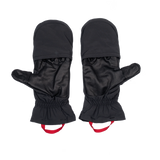 Mountain Equipment G2 Alpine Combi Mitt in Black/Black - palm view showing water-resistant goatskin leather