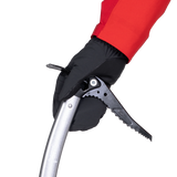 Low-bulk split cuff detail on Mountain Equipment G2 Alpine Combi Mitt in Black/Black for easy donning