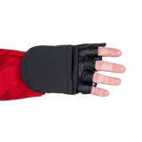 Webbing loop detail on Mountain Equipment G2 Alpine Combi Mitt in Black/Black for easy removal
