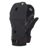 Mountain Equipment G2 Alpine Combi Mitt in Black/Shadow - showing convertible mitt and fingerless glove design