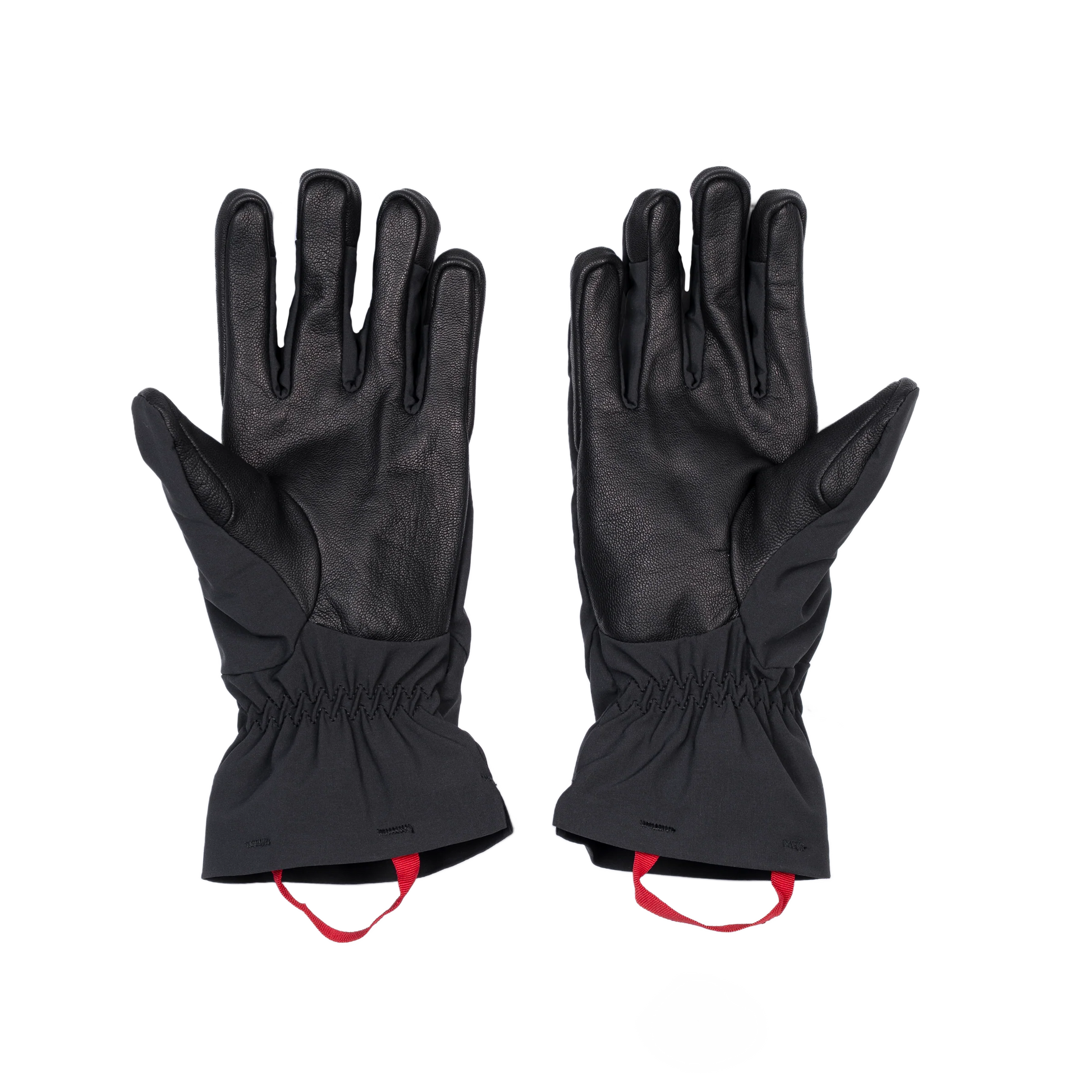 Mountain Equipment G2 Alpine Men's Glove in Black/Black - back view showing pre-curved fingers