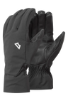 Mountain Equipment G2 Alpine Men's Glove in Black/Black - front view showing EXOLITE XP softshell fabric