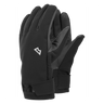 Mountain Equipment G2 Alpine Men's Glove in Black/Shadow - showing EXOLITE XP softshell fabric and goatskin leather palm