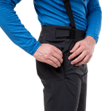 Ankle zip with internal gusset panel on Mountain Equipment G2 Mountain Men's Pant in Black for mountain boots