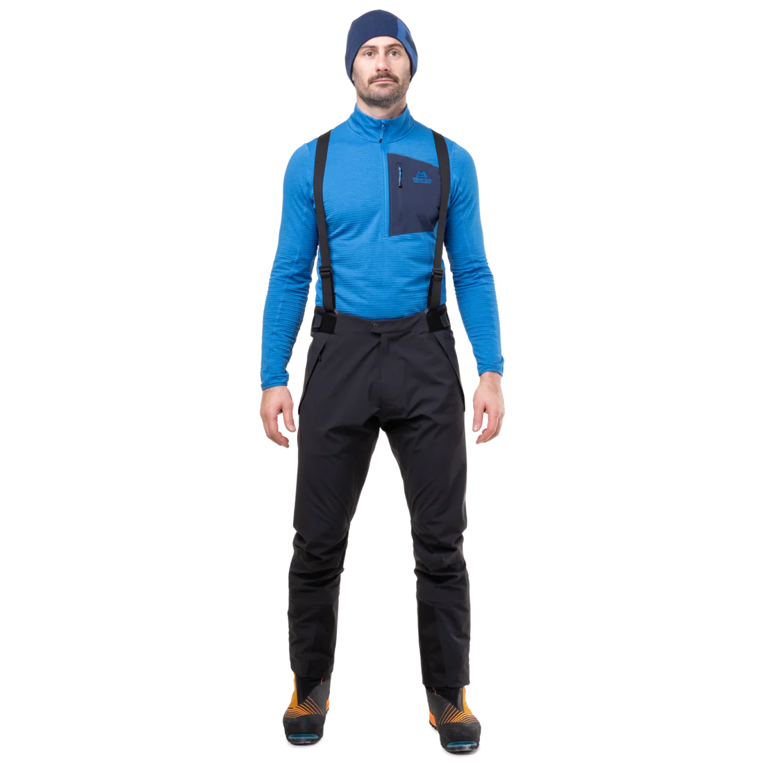 Mountain Equipment G2 Mountain Men's Pant in Black - left side view showing thigh vent