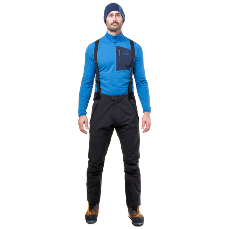 Mountain Equipment G2 Mountain Men's Pant in Black - left side view showing thigh vent