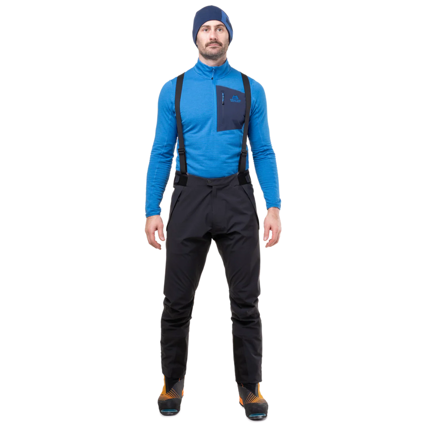 Mountain Equipment G2 Mountain Men's Pant in Black - left side view showing thigh vent