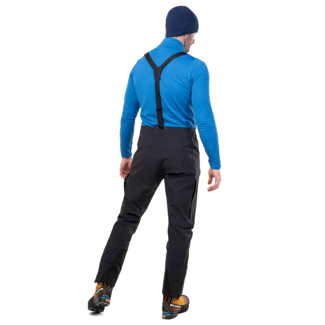 Mountain Equipment G2 Mountain Men's Pant in Black - right side view showing Mountain Fit