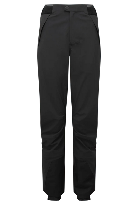 Mountain Equipment G2 Mountain Women's Pant in Black - front view showing taped seams and adjustable waistband