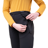 Zipped hand pocket with YKK reversed coil zip on Mountain Equipment G2 Mountain Women's Pant in Black