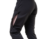 Thigh vent detail on Mountain Equipment G2 Mountain Women's Pant in Black for temperature regulation