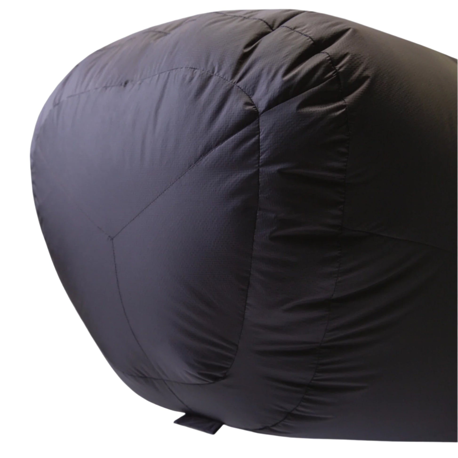 Full-length Gemini zip baffle detail on Mountain Equipment Glacier 300 Sleeping Bag in Obsidian