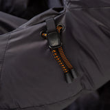 Trapezoid baffle construction detail on Mountain Equipment Glacier Expedition Sleeping Bag in Obsidian showing optimal down loft and cold spot prevention