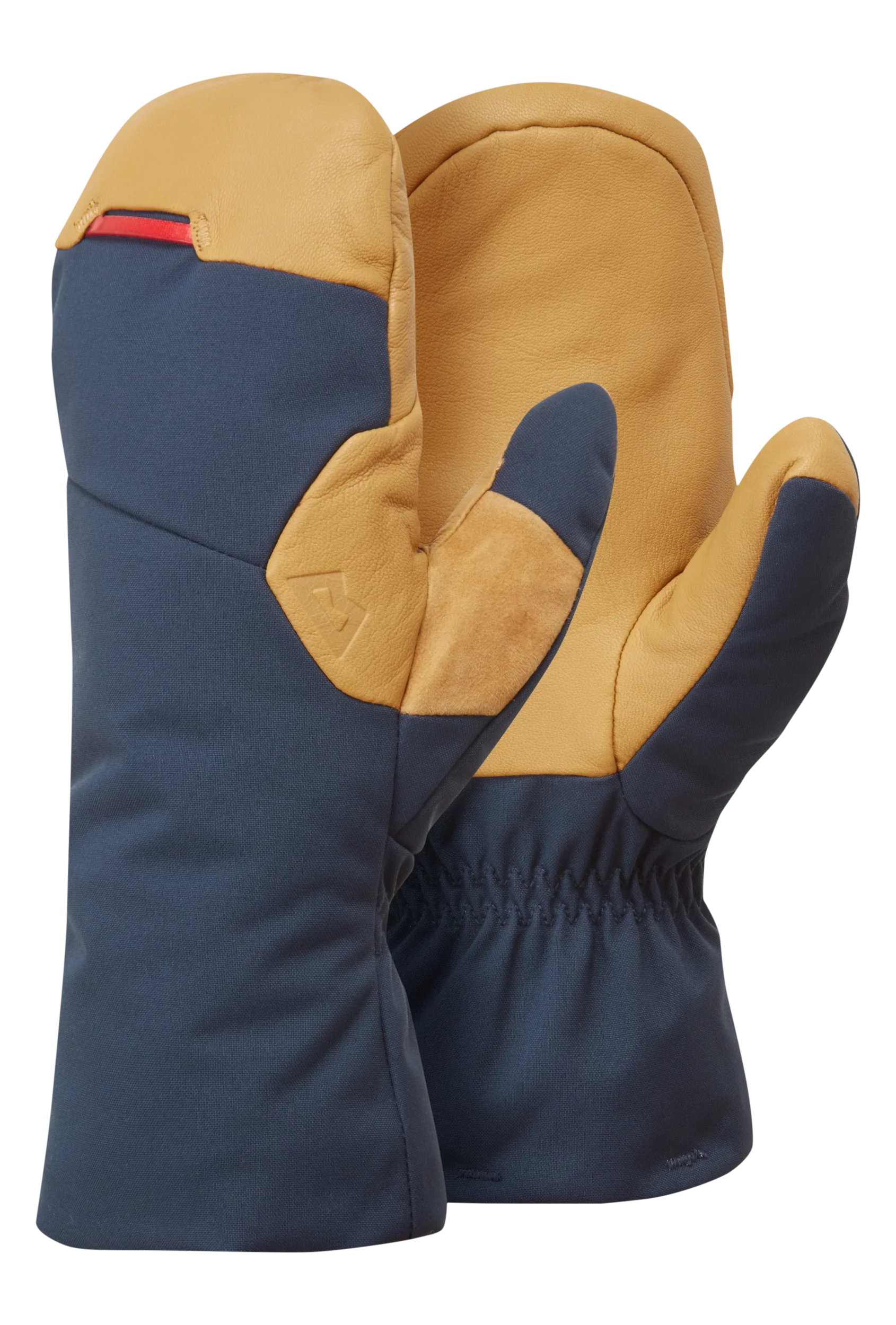 Mountain Equipment Guide Mitt in Cosmos/Tan - showing waterproof DRILITE insert and PrimaLoft insulation