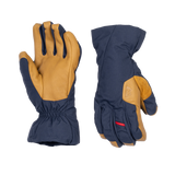 Mountain Equipment Guide Women's Glove in Cosmos/Tan - back view showing fibre pile lining