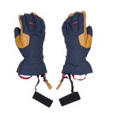 Mountain Equipment Guide Women's Glove in Cosmos/Tan - front view showing 160D Nylon Oxford outer fabric