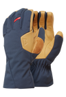 Mountain Equipment Guide Women's Glove in Cosmos/Tan - showing waterproof DRILITE insert and goatskin leather palm