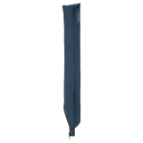Mountain Equipment Helium Expansion Baffle in Majolica Blue - front view showing recycled Helium 20D outer and YKK zip attachment
