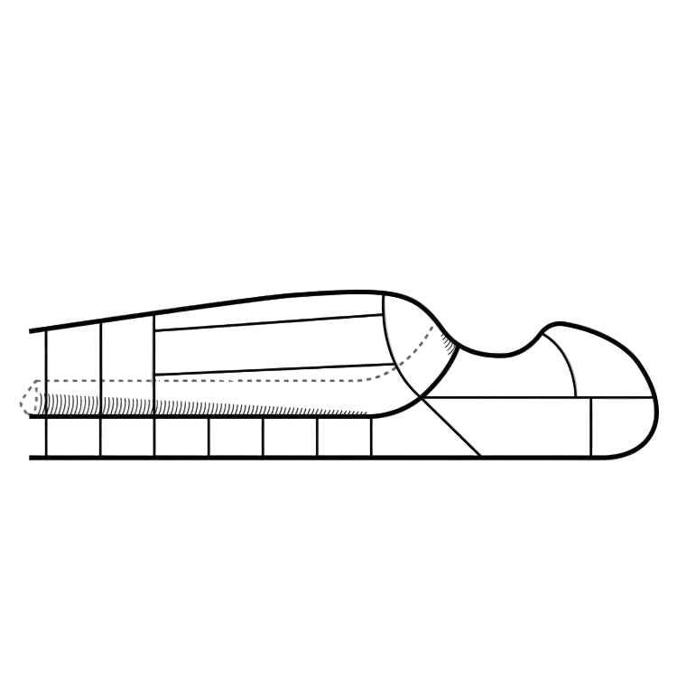 Mountain Equipment Helium GT 250 Sleeping Bag specification diagram showing full-length Gemini baffle with 140 cm zip and integrated neck collar with Lode Lock closure