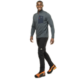 EXOLITE 210 stretch softshell fabric detail on Mountain Equipment Ibex Mountain Men's Pant in Black