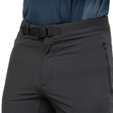 Zipped thigh pocket with mesh lining detail on Mountain Equipment Ibex Mountain Men's Pant in Black