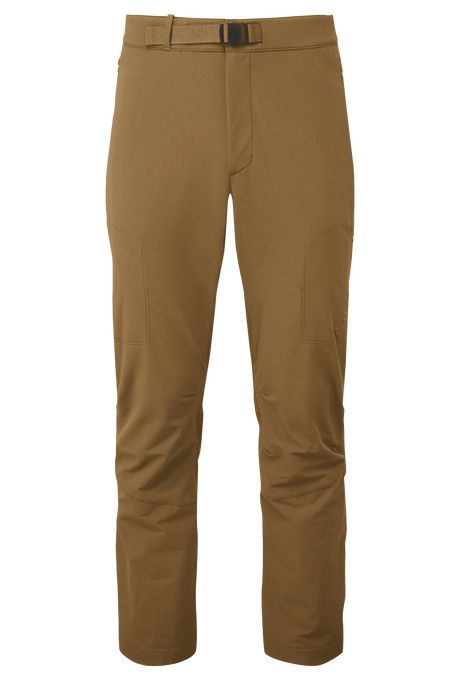 Mountain Equipment Ibex Mountain Men's Pant in Desert Palm - front view showing integrated belt and zip pockets