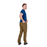 Zipped thigh pocket with mesh lining detail on Mountain Equipment Ibex Mountain Men's Pant in Desert Palm