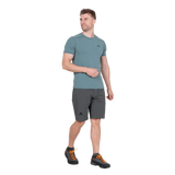 Mountain Equipment Ibex Mountain Men's Short in Anvil Grey - front angle view