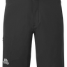 Mountain Equipment Ibex Mountain Men's Short in Black - front view showing integrated belt and zip pockets