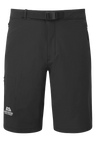 Mountain Equipment Ibex Mountain Men's Short in Black - front view showing integrated belt and zip pockets