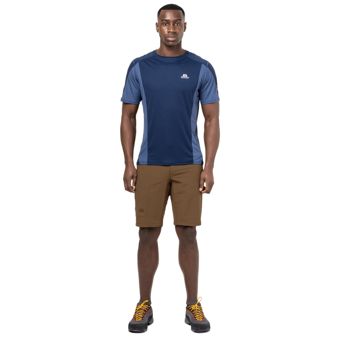 Mountain Equipment Ibex Mountain Men's Short in Desert Palm - front angle view