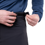 Zipped thigh pocket detail on Mountain Equipment Ibex Pro Men's Pant in Black