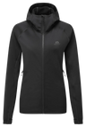 Mountain Equipment Jorasses Hooded Women's Jacket in Black - front view showing 263 g/m² Powerfleece fabric and regular fit