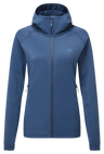Mountain Equipment Jorasses Hooded Women's Jacket in Cosmos - front view showing 263 g/m² Powerfleece fabric and regular fit