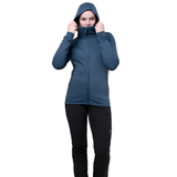 Thumb loop detail on Mountain Equipment Jorasses Hooded Women's Jacket in Cosmos for extra warmth on windswept plateaus