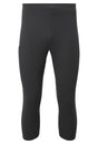 Mountain Equipment Jorasses Lite Men's 3/4 Tight in Black - front view showing 246 g/m² Powerfleece fabric and next-to-skin fit